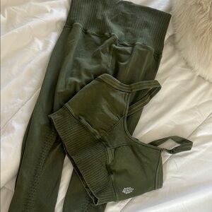 Olive Green Free People Movement Workout Set XS/S